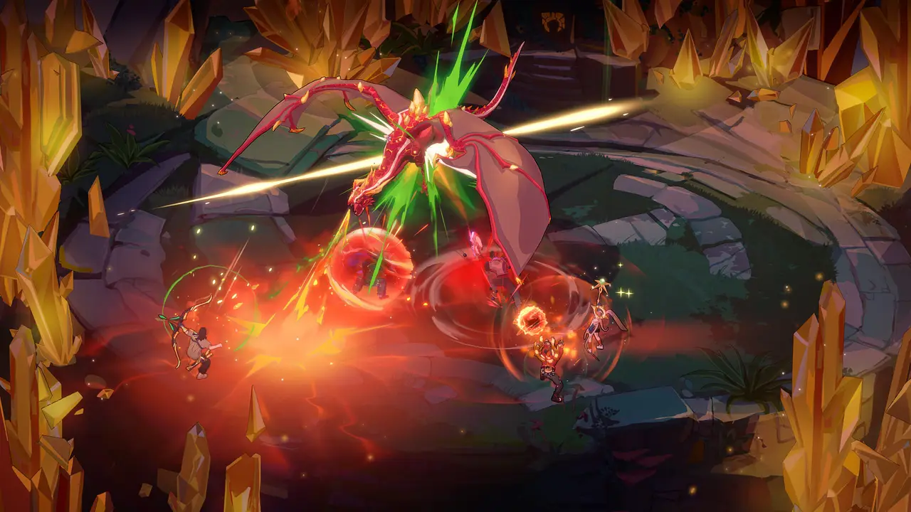Guildrun boss fight against a rift dragon